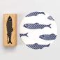 Preview: 5x Stempel | Sprotte kariert