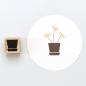 Preview: 5x Stempel | Blumentopf klein
