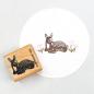Preview: 5x Stempel | Rehkitz liegend