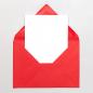 Preview: 5x 5 Cards with envelope | White with red