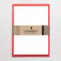 Preview: 5x 5 Cards with envelope | White with red