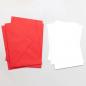 Preview: 5x 5 Cards with envelope | White with red
