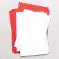 Preview: 5x 5 Cards with envelope | White with red