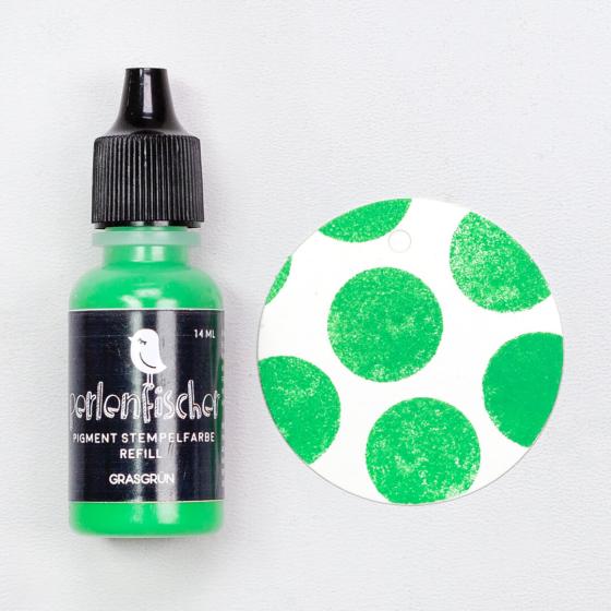 5x Pigment Stempelfarbe Refill | Grasgrün