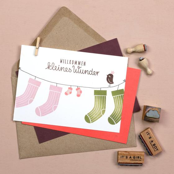 5x Stempel | Socke Streifen
