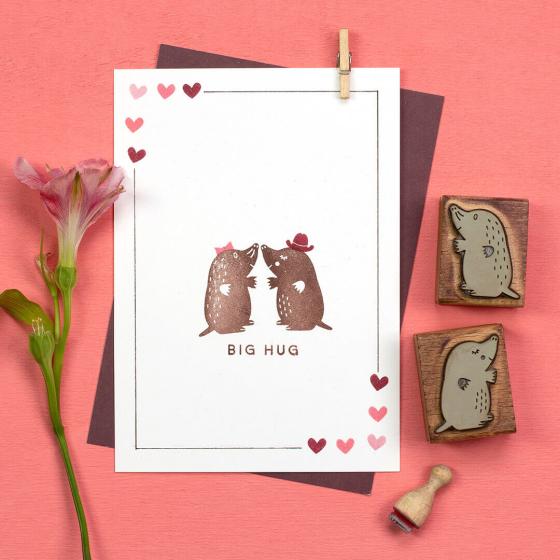 5x Stempel | Maulwurf Frau