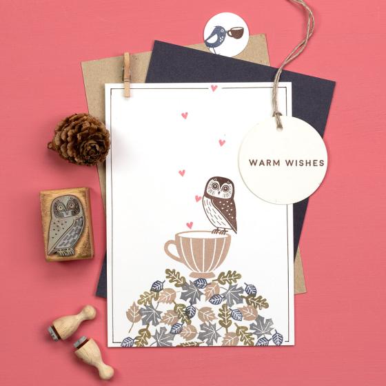 Preview: 5x Stempel | Kauz