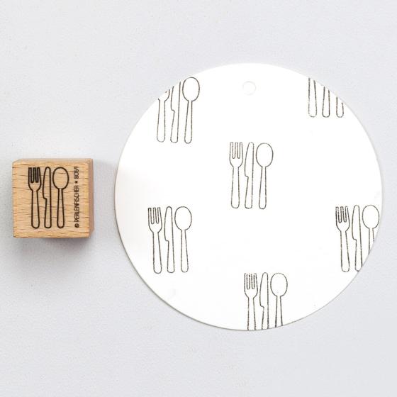 5x Stempel | Besteck outline
