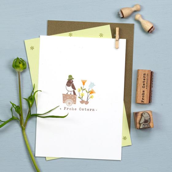 Preview: 5x Stempel | Rotkehlchen klein