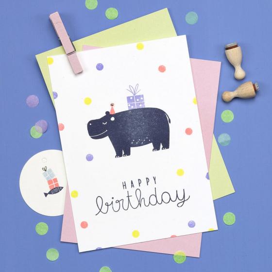 5x Stempel | Nilpferd