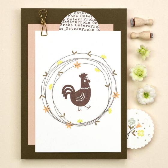 5x Stempel | Hahn
