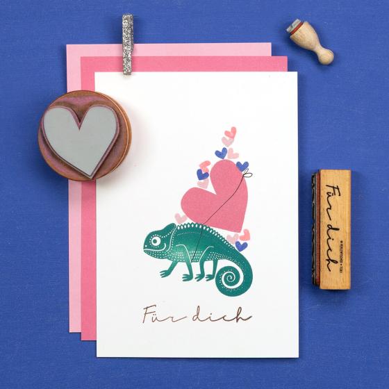 Preview: 5x Stempel | Chamäleon