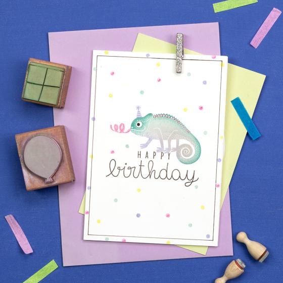 Preview: 5x Stempel | Chamäleon