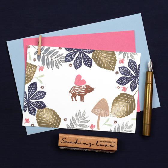 5x Stempel | Kastanienblatt XL