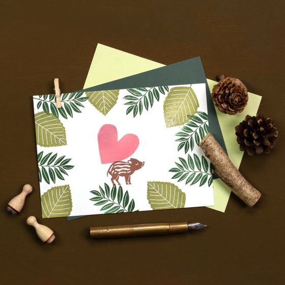Preview: 5x Stempel | Buchenblatt XL