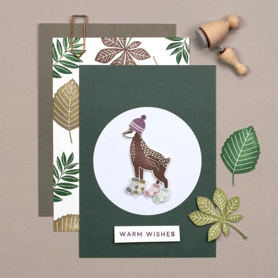 5x Stempel | Buchenblatt XL