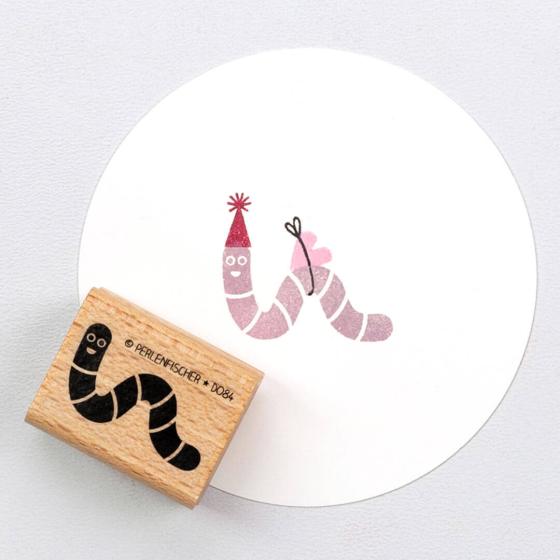 5x Stempel | Regenwurm