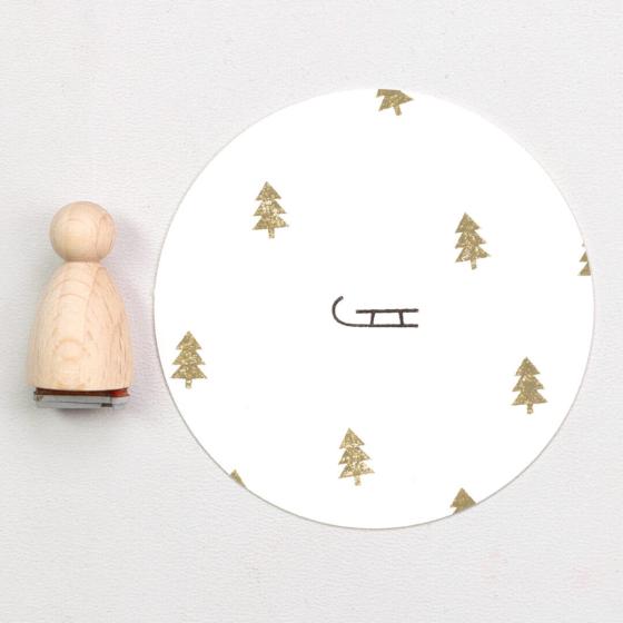12x Stempel | Schlitten klein
