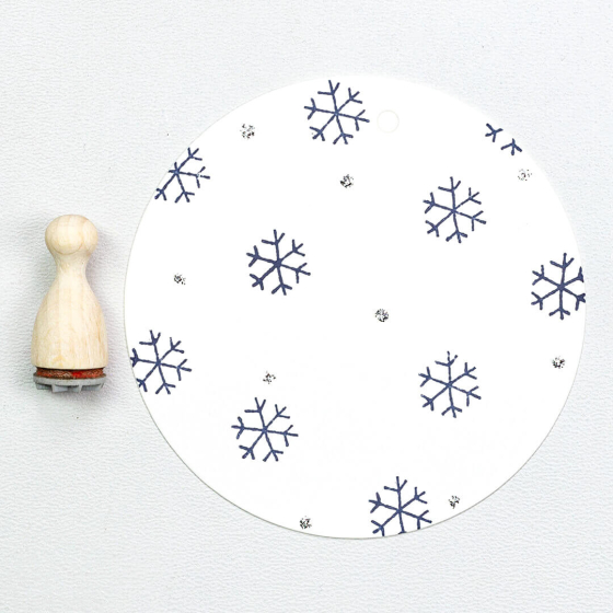 12x Stempel | Flocke gezeichnet