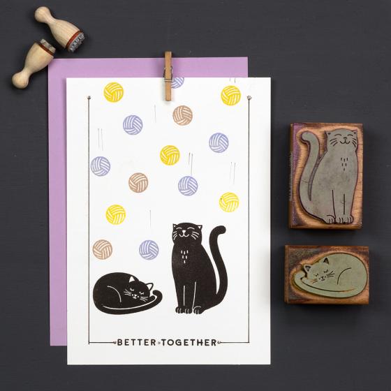 Preview: 12x Stempel | Wollknäuel