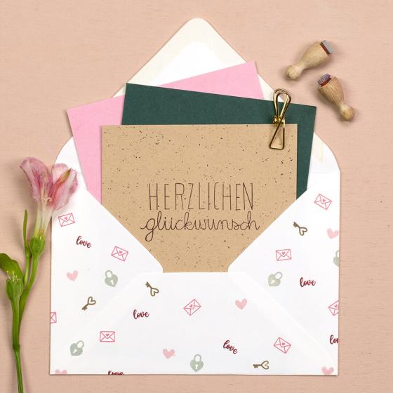 Preview: 12x Stempel | Liebesbrief mini