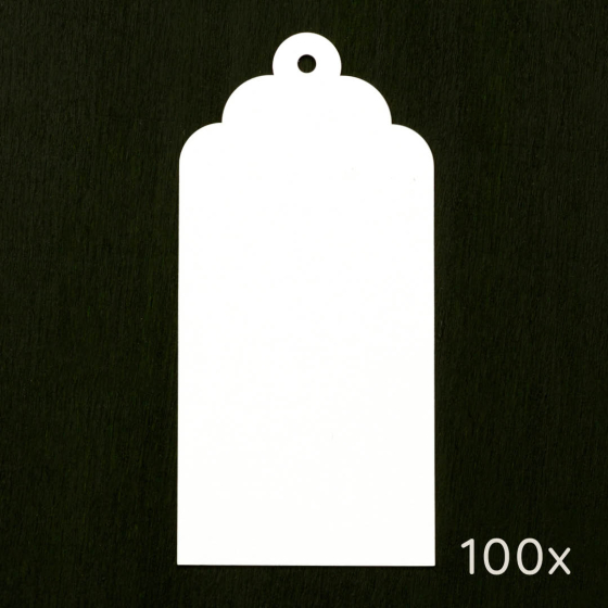 1x 100 Papieranhänger | Vintage
