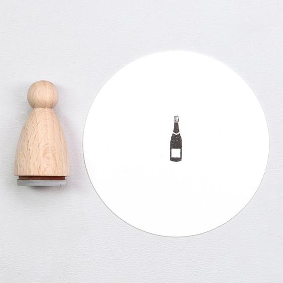 12x Stempel | Sektflasche klein