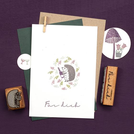 Preview: 12x Stempel | Sektflasche klein