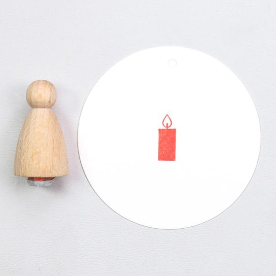12x Stempel | Blockkerze