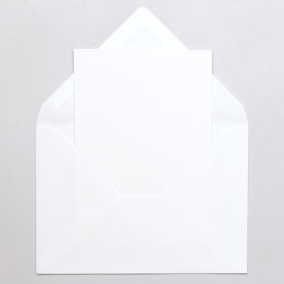 5x 5 Cards with envelope | White