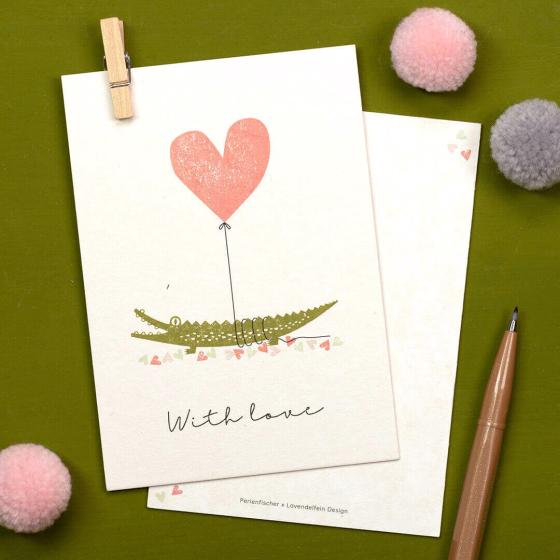 10 x Grußkarte | With love