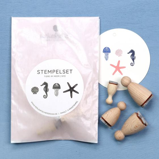6x Stempelset | Tiere im Meer