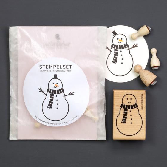 6x Stempelset | Frostiger Schneemann