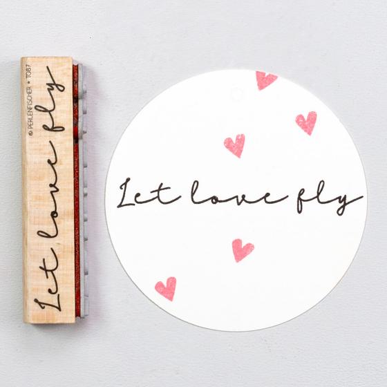5x Stempel | Let love fly