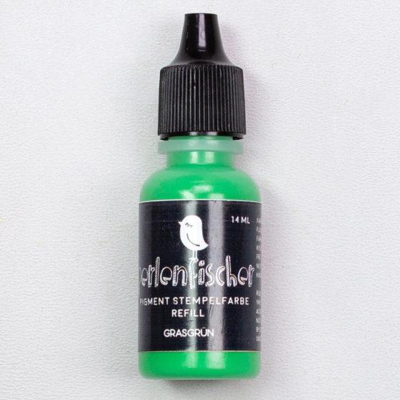5x Pigment Stempelfarbe Refill | Grasgrün