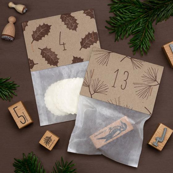 5x Stempel | Ilexblatt
