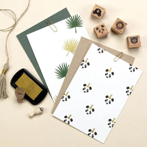 5x Stempel | Palmenblatt