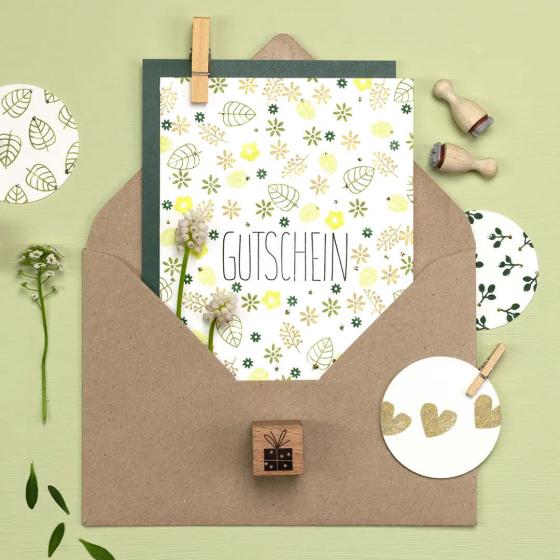 12x Stempel | Blatt outline klein
