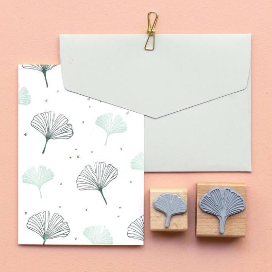 5x Stempel | Ginkgoblatt voll