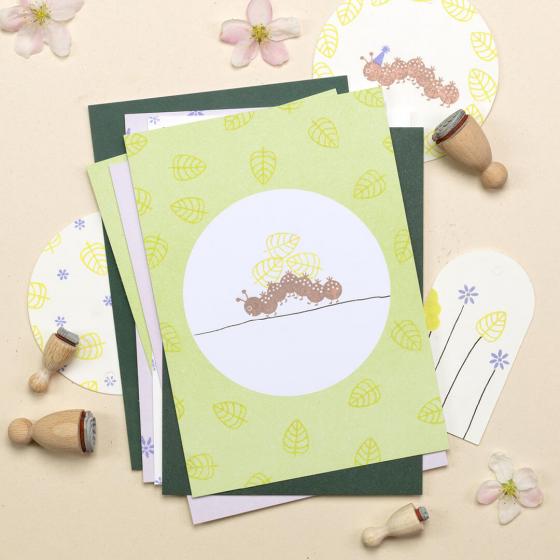 5x Stempel | Raupe