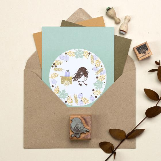 5x Stempel | Rotkehlchen
