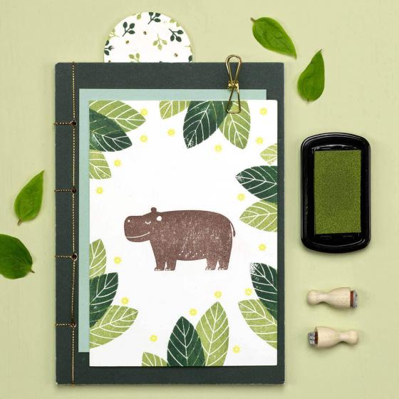 5x Stempel | Magnolienblatt