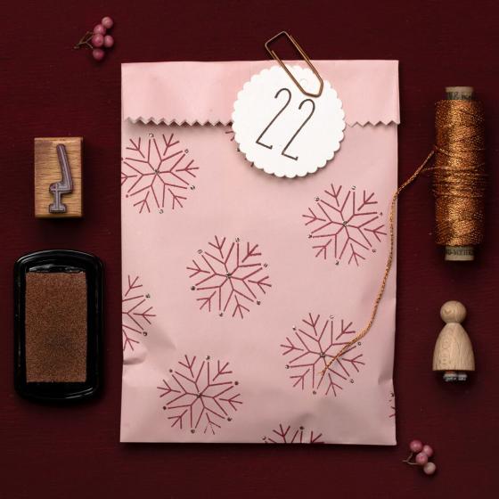 5x Stempel | Schneestern groß
