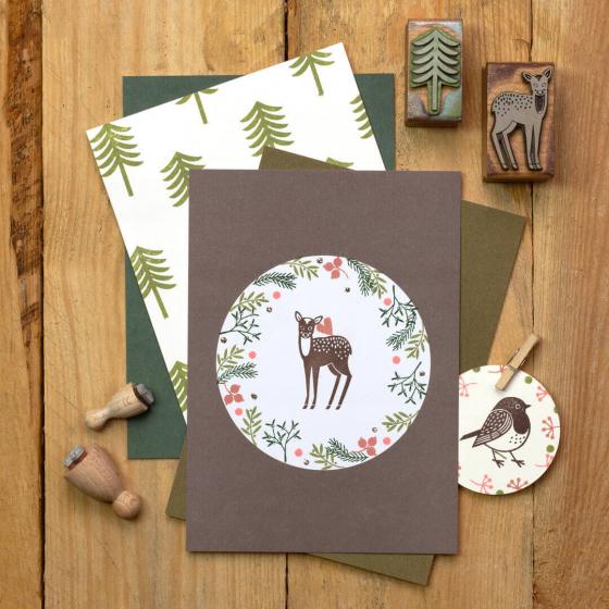 5x Stempel | Rehkitz