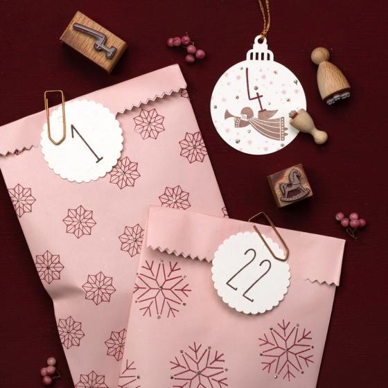 5x Stempel | Engel mit Trompete