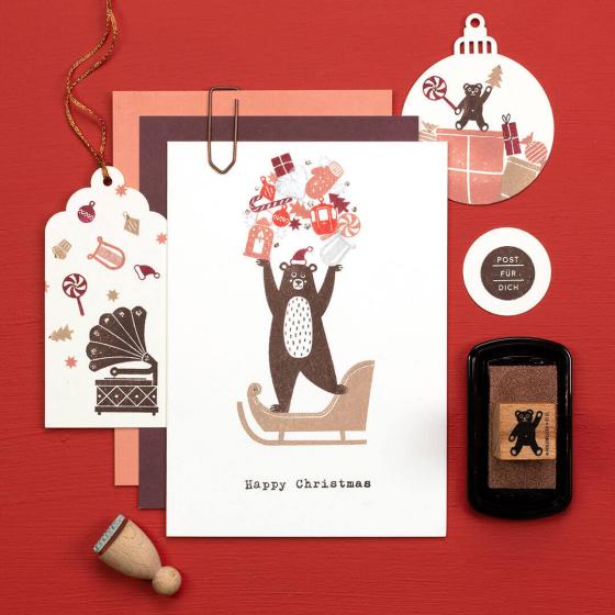 12x Stempel | Weihnachtsmütze