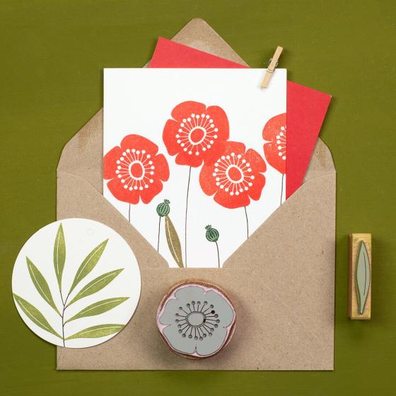 5x Stempel | Klatschmohn XL