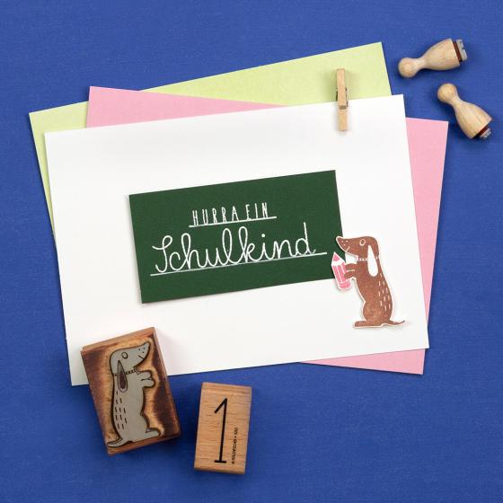 5x Stempel | Dackel sitzend