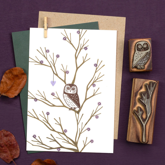 5x Stempel | Kauz