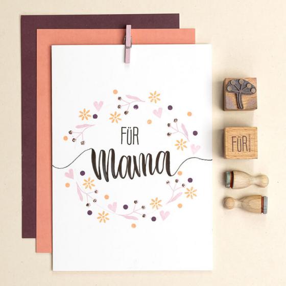 5x Stempel | Drei Knospen